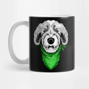 Irish Wolfhound With Green Neckerchief On St Patricks Day Mug